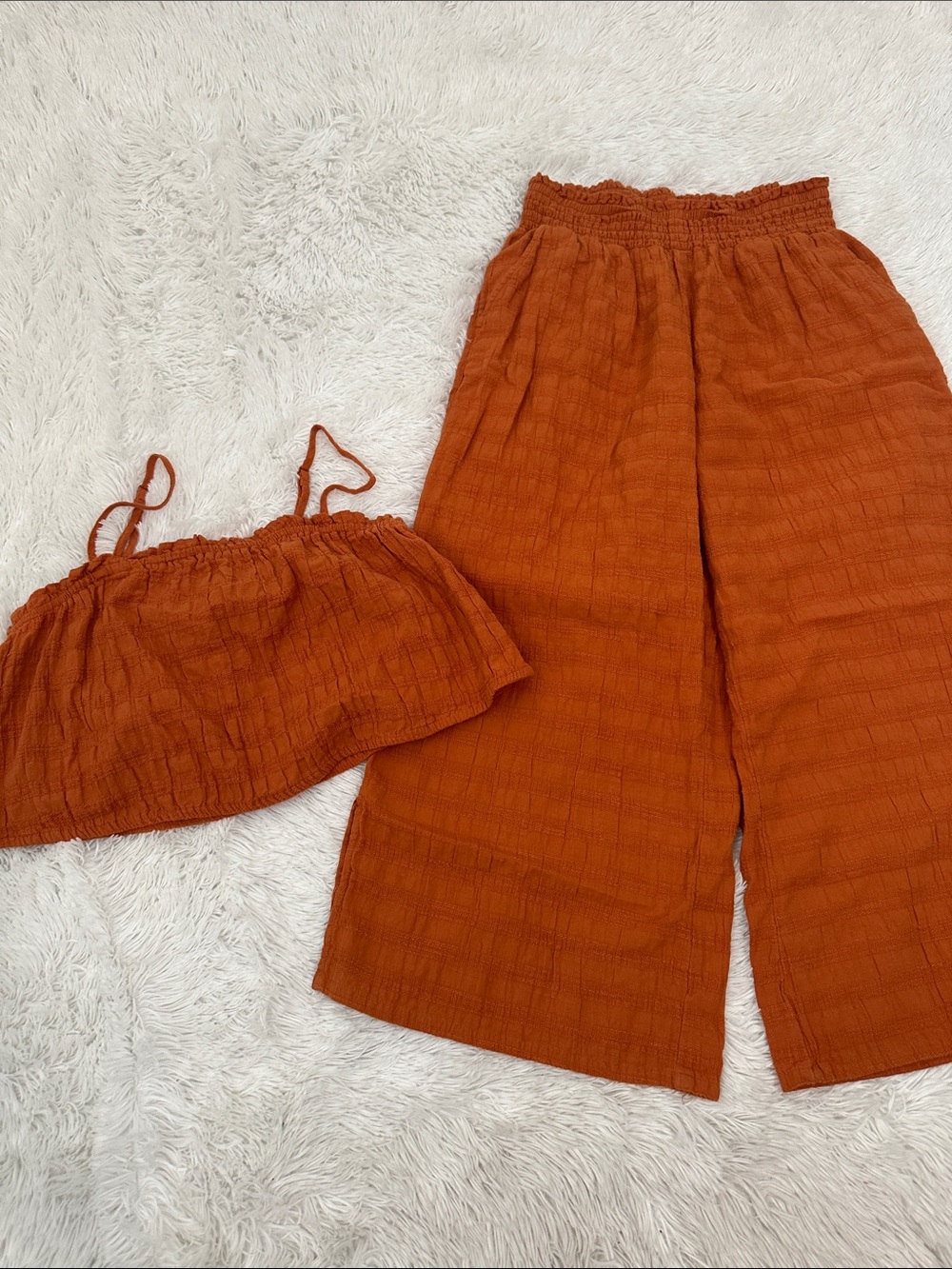 🍏 Aerie Wide Leg Crop Pant Set